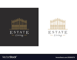 Steel Gate Estate Logo Icon Royalty