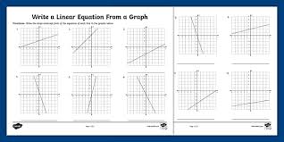 Linear Equation From A Graph Activity