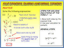 Solving Exponential Equations Solving