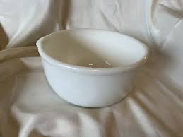 Vintage 9 White Milk Glass Mixer Bowl