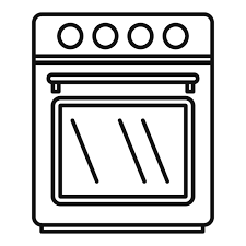 Front Convection Oven Icon Outline