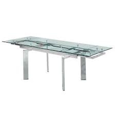 Maxim Extendable Dining Table In Clear