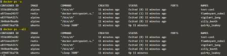 docker ps how the ps command works in