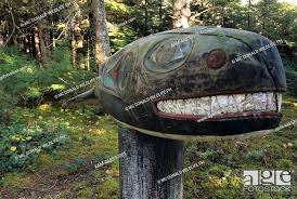 Totem Pole Whale Icon Kasaan Tribe