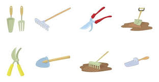 Garden Planting Tools Isolated Objects