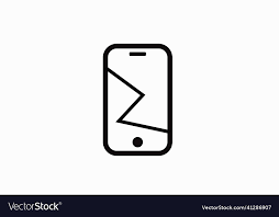 Smartphone With Broken Screen Icon