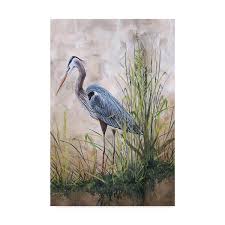 Trademark Fine Art 22 In X 32 In In The Reeds Blue Heron By Jean Plout Multi