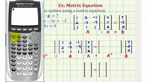 Three Equations Using A Matrix Equation