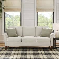Doherty 79 9 In Modern Flared Arm Fabric Sofa In Oyster Beige