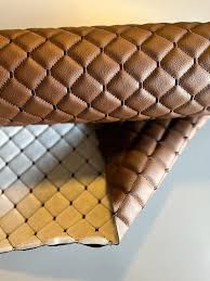 Faux Leather Fabric Foam Quilted