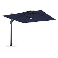 Mondawe 10 Ft Solar Powered Cantilever Patio Umbrella