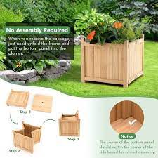 Itopfox Backyard Wooden Planter Box