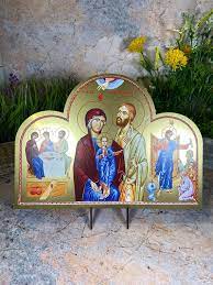 Holy Family Wooden Icon Large