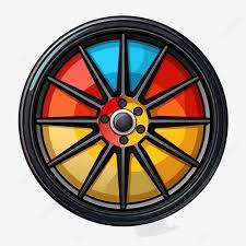 Car Wheel Flat Color Wheel Auto Icon