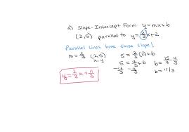 Write A Slope Intercept Equation For A