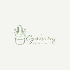 Beautiful Plant Pots Cactus Logo Design
