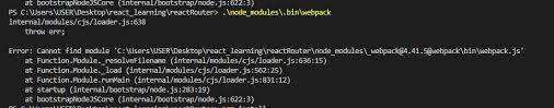 internal modules cjs loader js 638异常