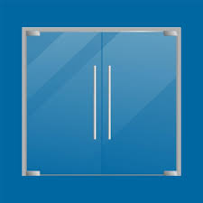 Premium Vector Glass Doors Realistic
