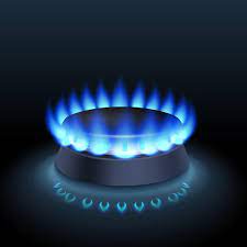 Natural Clean Gas Blue Fuel Flame From