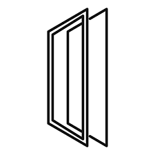Window Protective Glass Icon Outline
