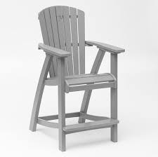 Outdoor Poly Lumber Bar Chair Blue