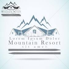 Mountain Resort Vector Logo Design