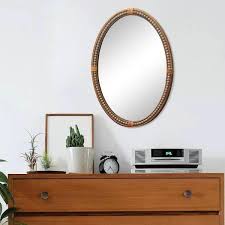 Accent Oval Rattan Wall Mirror