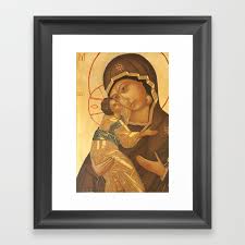Virgin Mary And Baby Framed Art