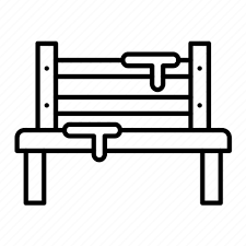 Snowy Bench Seat Park Isometric