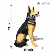 Polyresin Big German Shepherd Dog