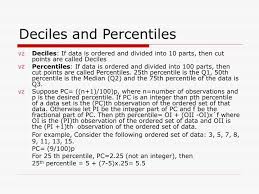 Ppt Deciles And Percentiles