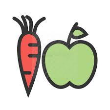 Fruits Vegetables Line Filled Icon