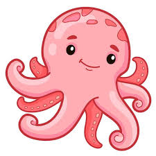 Octopus Drawing Cute Octopus Cartoon Fish