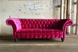 Buy 3 Seater Fuchsia Pink Crushed