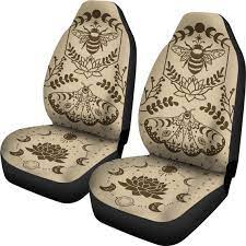 Boho Bee Moth Lotus Car Seat Covers