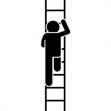 Climbing Down Ladder Man Up Icon