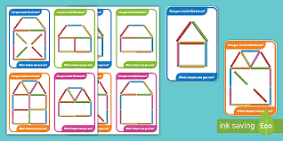Lolly Stick Houses Activity Cards