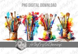 Colorful Artist Paint Brushes Png