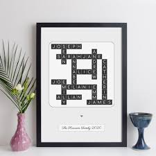Custom Crossword Print Family