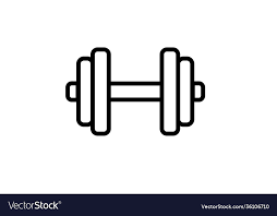 Black And White Dumbbell Icon Royalty