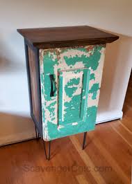 Upcycled Kitchen Cabinet Side Table