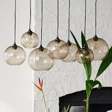 Clear Glass Orb Chandelier