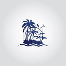 Tropical Island Holiday Icon Design