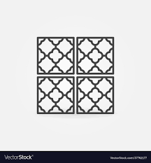 Floor Or Wall Tiles Outline Concept