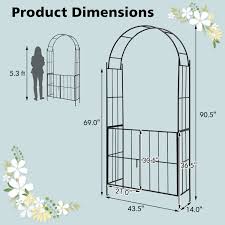 Garden Arch Arbor Trellis With Gate