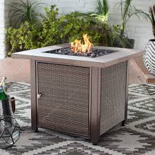Square Propane Outdoor Fire Pit Table
