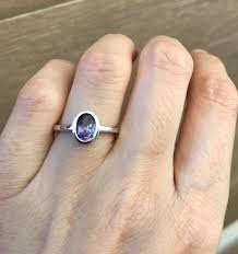 Oval Small Mystic Topaz Dainty Ring