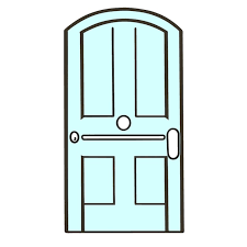 Front Door Cartoon Vector Ilration