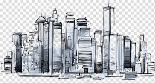City Buildings Ilration Manhattan