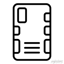 Telephone Case Icon Outline Vector